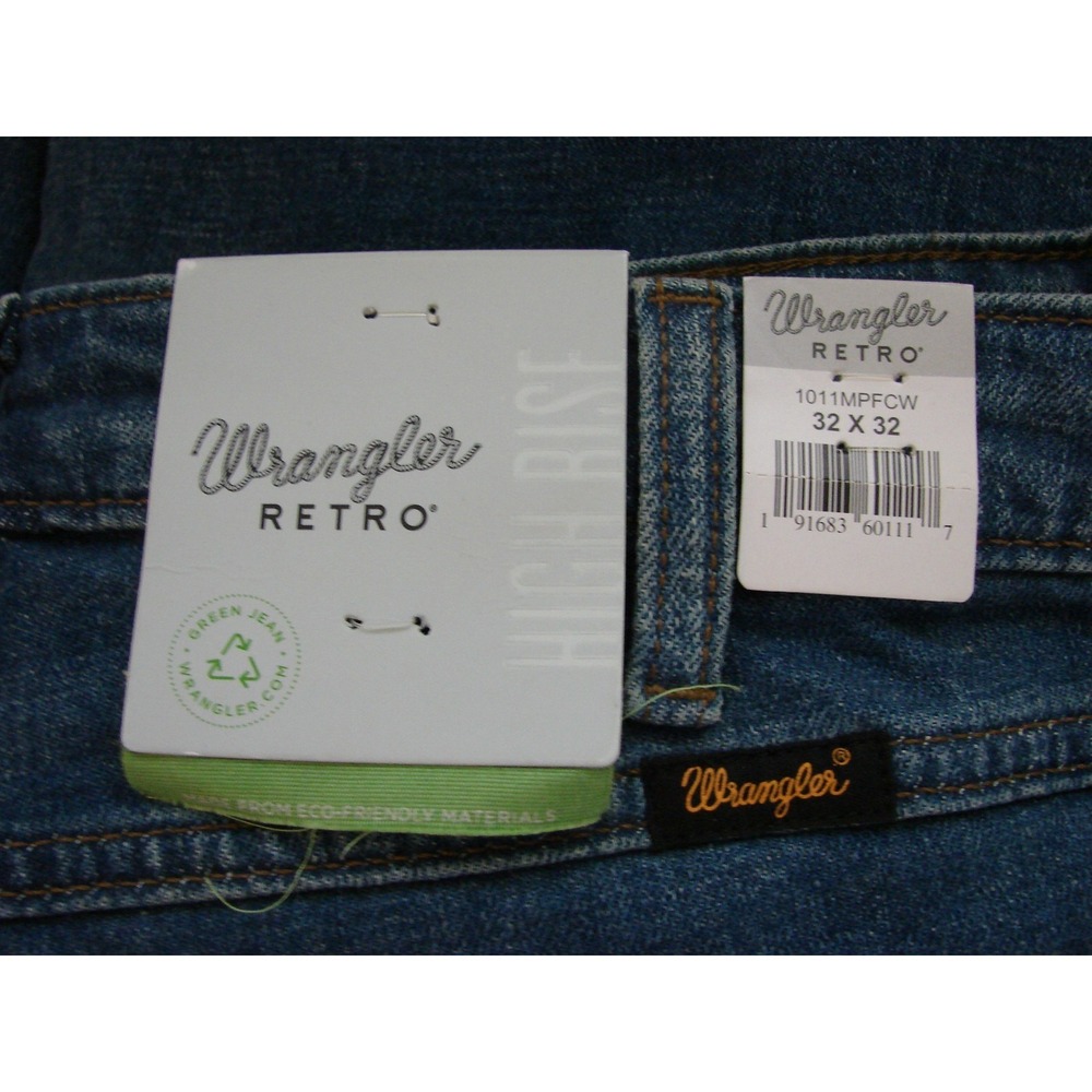 New Wrangler Retro Trumpet Flare Womens Jeans 32x32 Blue High Rise Rodeo Cowgirl - Picture 5 of 13